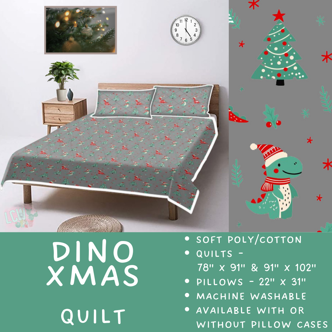 Batch  #410 - Cozy Quilts - Closes 9/10 - ETA late October - Dino Xmas Quilt