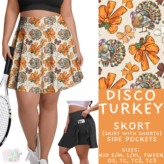 Batch #407 - Fall Fun 2 - Closes 9/4 - ETA mid/late October - Disco Turkey Skort
