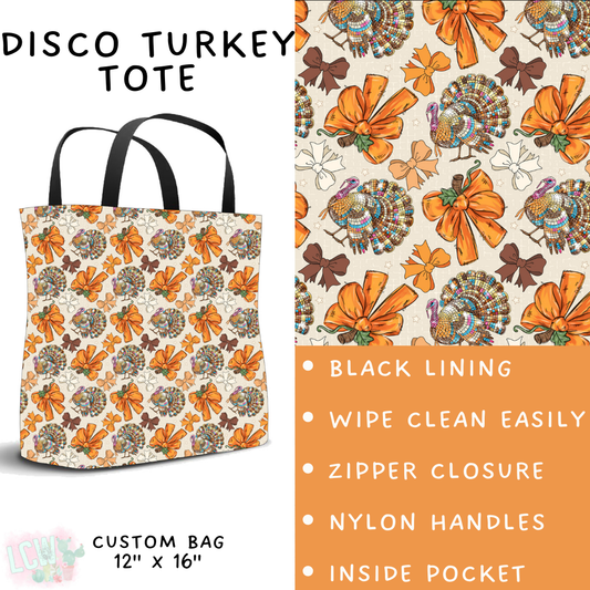 Batch #407 - Fall Fun 2 - Closes 9/4 - ETA mid/late October - Disco Turkey Tote