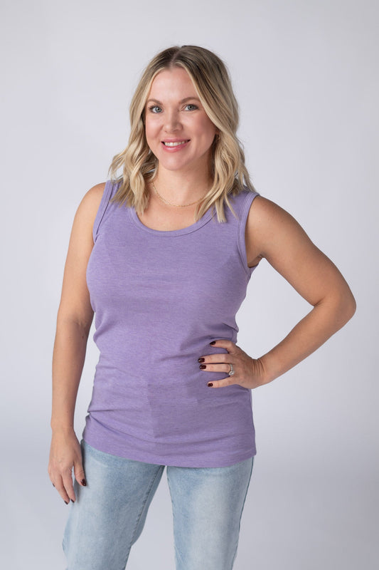 IN STOCK Ava Tank - Heathered Lavender