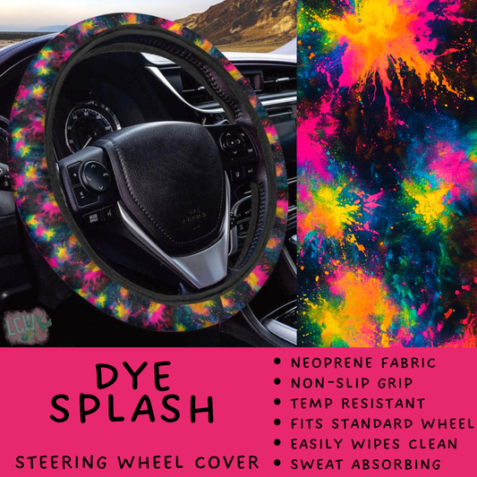 Batch #554 - Car Accessories 3 - Closes 7/10 - ETA early/mid Sept - Dye Splash Steering Wheel Cover
