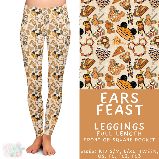 Batch #404 - Magical Fall 2 - Closes 8/29 - ETA mid/late October - Ears Feast Full Length Leggings