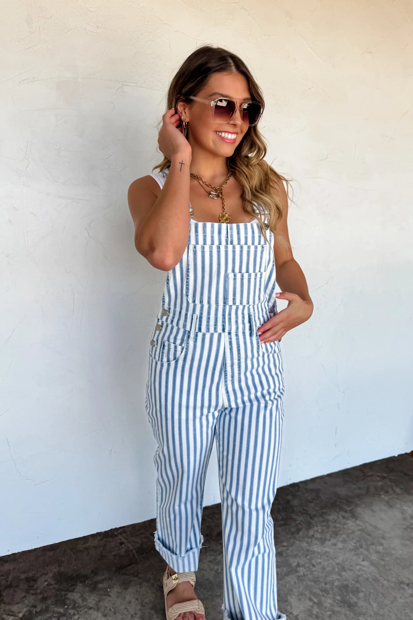PREORDER: Dahlia Stripe Overalls