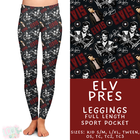 Ready to Ship Elv Pres Full Length Leggings - Sport Pocket OS
