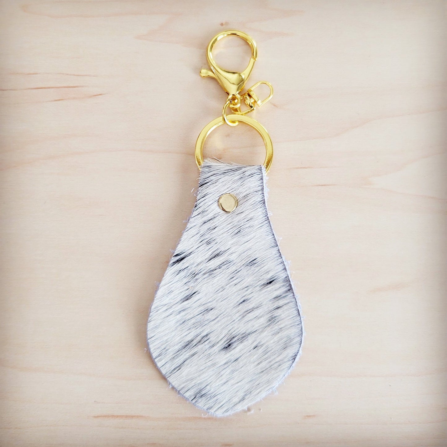 Leather Keychain-Brindle Cowhide 702m