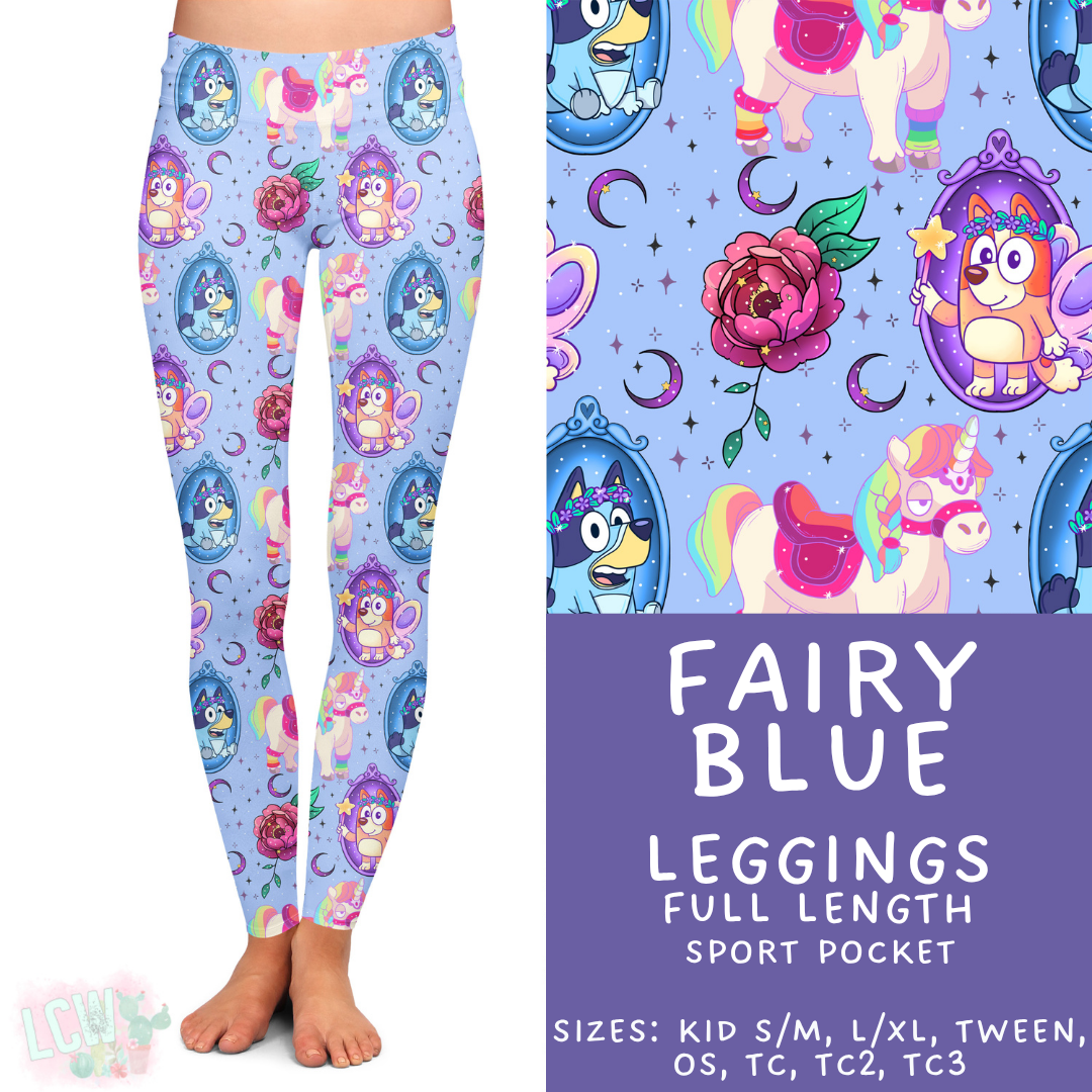 Batch #454 - Cool Characters 10 - Closes 11/26 - ETA mid Jan - Fairy Blue Full Length Leggings