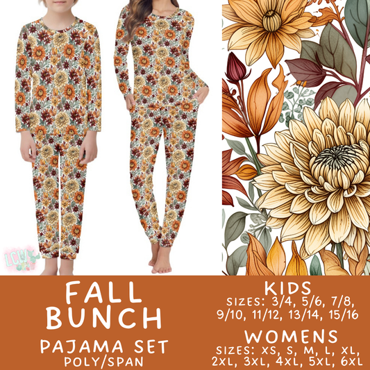 Batch #406 - Fall Family Pajamas - Closes 9/3 - ETA mid/late October -  Fall Bunch Women's & Kid's Pajama Set