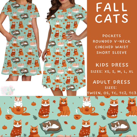 Batch #403 - Hello Fall 2 - Closes 8/28 - ETA mid October - Fall Cats Womens & Girls Dresses