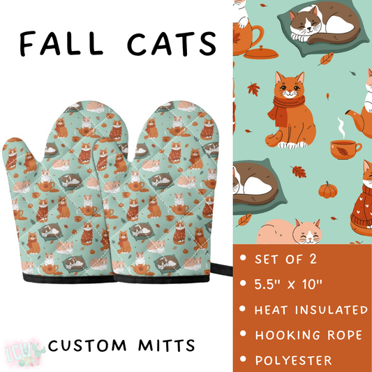Batch #405 - Oh My Gourd, Let's Bake! - Closes 9/1 - ETA mid/late October - Fall Cats Oven Mitts