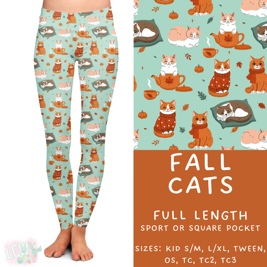Batch #403 - Hello Fall 2 - Closes 8/28 - ETA mid October - Fall Cats Full Length Leggings