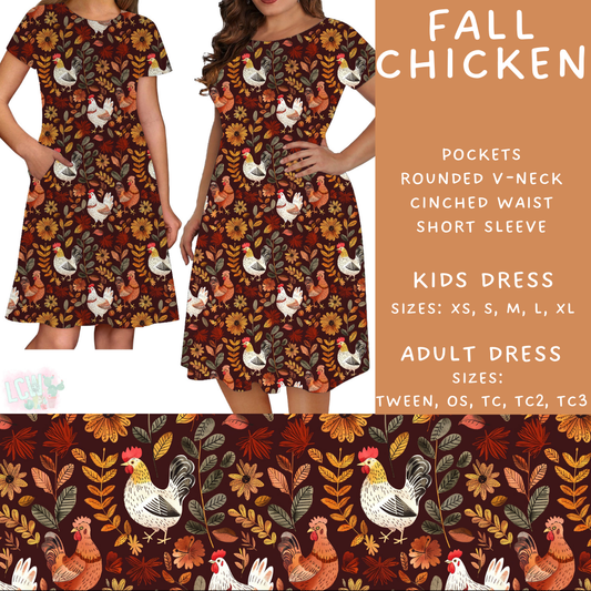 Batch #403 - Hello Fall 2 - Closes 8/28 - ETA mid October - Fall Chicken Womens & Girls Dresses