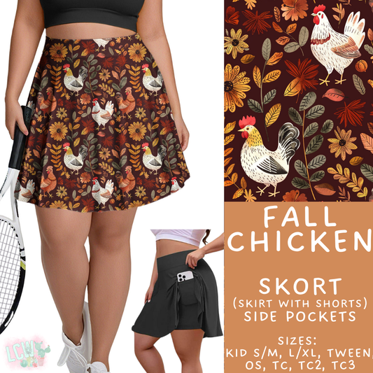 Batch #403 - Hello Fall 2 - Closes 8/28 - ETA mid October - Fall Chicken Skort