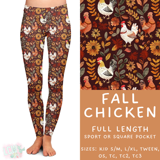 Batch #403 - Hello Fall 2 - Closes 8/28 - ETA mid October - Fall Chicken Full Length Leggings