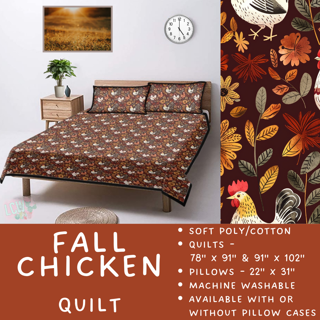 Batch  #410 - Cozy Quilts - Closes 9/10 - ETA late October - Fall Chicken Quilt