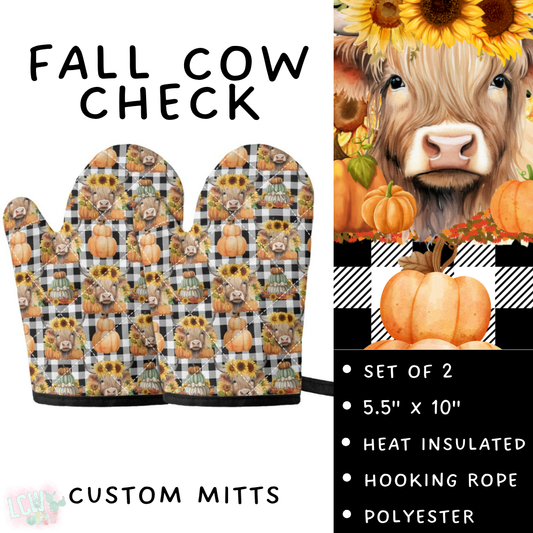 Batch #405 - Oh My Gourd, Let's Bake! - Closes 9/1 - ETA mid/late October - Fall Cow Check Oven Mitts