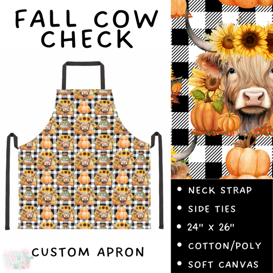 Batch #405 - Oh My Gourd, Let's Bake! - Closes 9/1 - ETA mid/late October - Fall Cow Check Apron