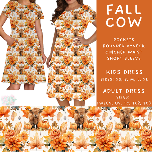 Batch #403 - Hello Fall 2 - Closes 8/28 - ETA mid October - Fall Cow Womens & Girls Dresses