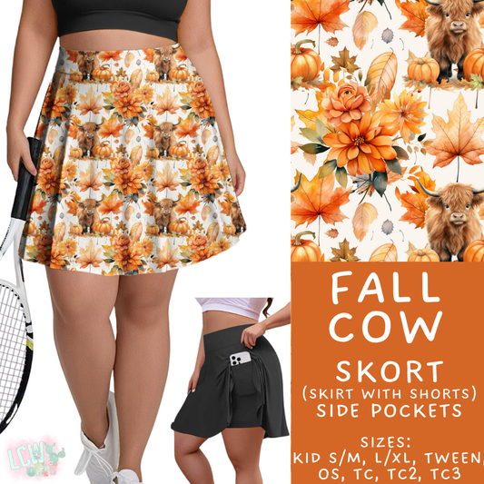 Batch #403 - Hello Fall 2 - Closes 8/28 - ETA mid October - Fall Cow Skort