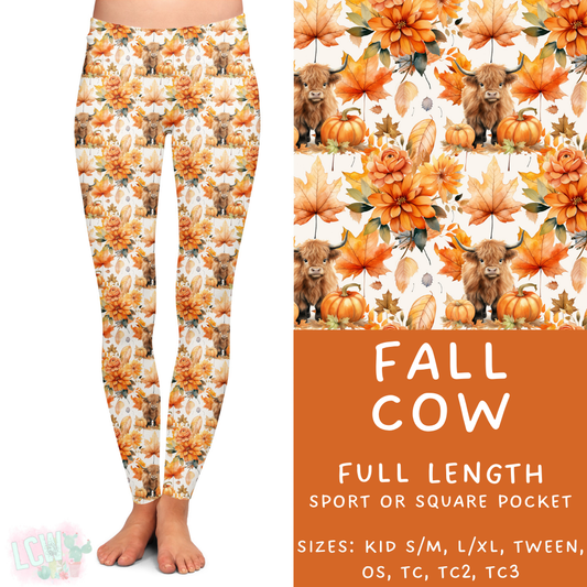 Batch #403 - Hello Fall 2 - Closes 8/28 - ETA mid October - Fall Cow Full Length Leggings