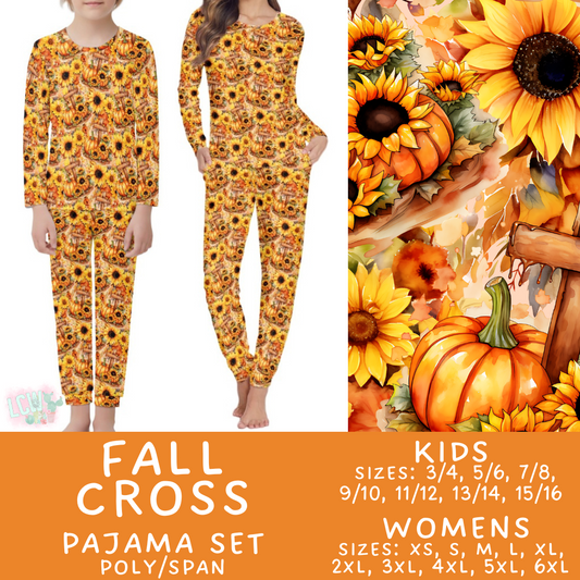 Batch #406 - Fall Family Pajamas - Closes 9/3 - ETA mid/late October - Fall Cross Women's & Kid's Pajama Set