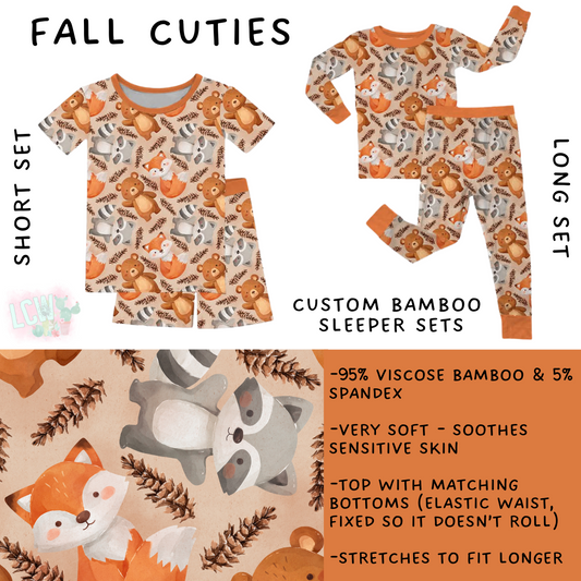 Batch #402 - Little Dreamers HalloFall - Closes 8/27 - ETA mid October - Fall Cuties Bamboo Short and Long Sleeper Set