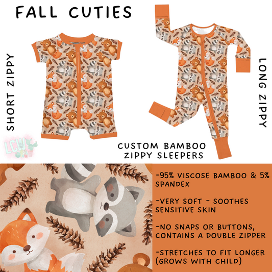 Batch #402 - Little Dreamers HalloFall - Closes 8/27 - ETA mid October - Fall Cuties Short and Long Zippy Sleeper