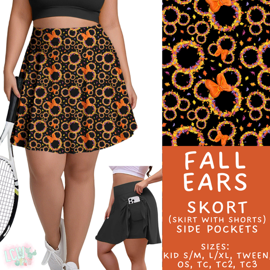 Batch #404 - Magical Fall 2 - Closes 8/29 - ETA mid/late October - Fall Ears Skort