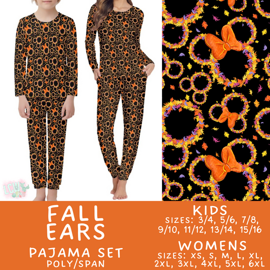 Batch #406 - Fall Family Pajamas - Closes 9/3 - ETA mid/late October -  Fall Ears Women's & Kid's Pajama Set