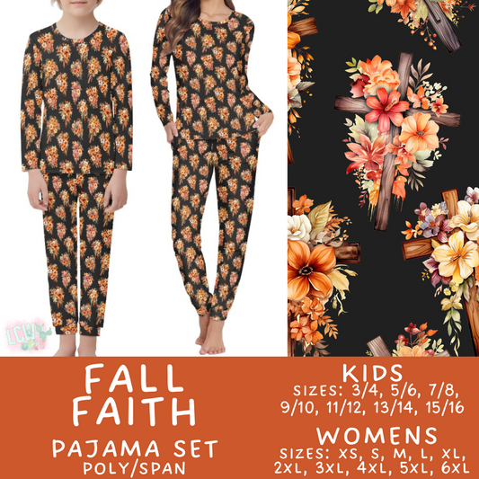 Batch #406 - Fall Family Pajamas - Closes 9/3 - ETA mid/late October -  Fall Faith Women's & Kid's Pajama Set