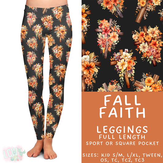 Batch #407 - Fall Fun 2 - Closes 9/4 - ETA mid/late October - Fall Faith Full Length Leggings