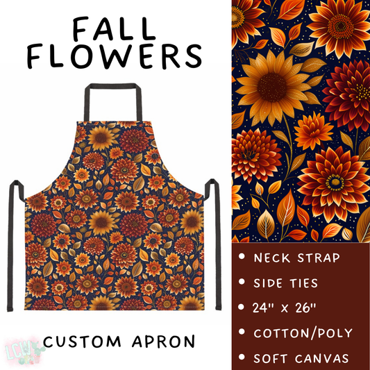 Batch #405 - Oh My Gourd, Let's Bake! - Closes 9/1 - ETA mid/late October - Fall Flowers Apron