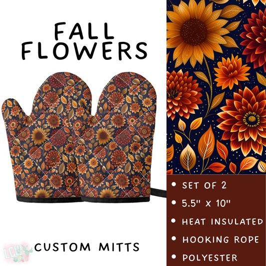 Batch #405 - Oh My Gourd, Let's Bake! - Closes 9/1 - ETA mid/late October - Fall Flowers Oven Mitts