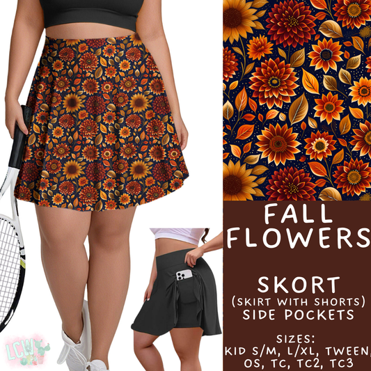 Batch #408 - Fun Run 14 - Closes 9/5 - ETA mid/late October - Fall Flowers Skort