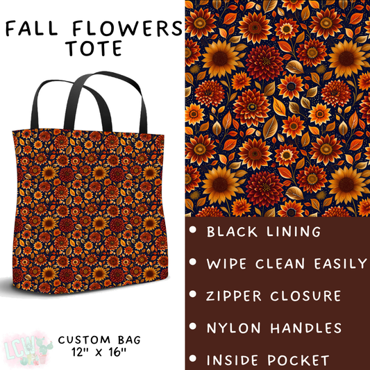 Batch #408 - Fun Run 14 - Closes 9/5 - ETA mid/late October - Fall Flowers Tote