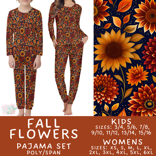 Batch #406 - Fall Family Pajamas - Closes 9/3 - ETA mid/late October -  Fall Flowers Women's & Kid's Pajama Set