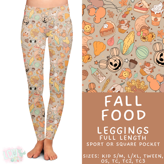 Batch #404 - Magical Fall 2 - Closes 8/29 - ETA mid/late October - Fall Food Full Length Leggings