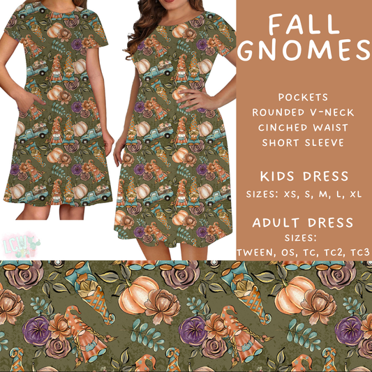 Batch #403 - Hello Fall 2 - Closes 8/28 - ETA mid October - Fall Gnomes Womens & Girls Dresses