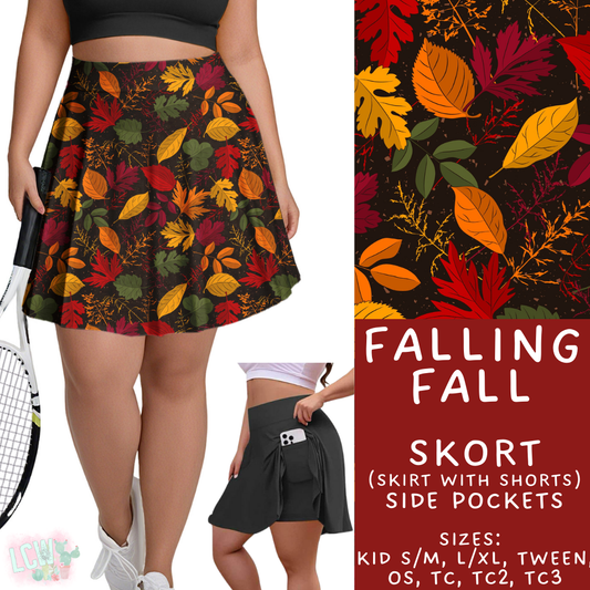 Batch #403 - Hello Fall 2 - Closes 8/28 - ETA mid October - Falling Fall Skort