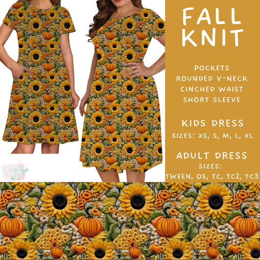 Batch #407 - Fall Fun 2 - Closes 9/4 - ETA mid/late October - Fall Knit Womens & Girls Dresses
