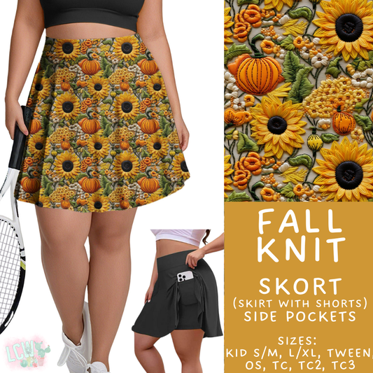 Batch #407 - Fall Fun 2 - Closes 9/4 - ETA mid/late October - Fall Knit Skort