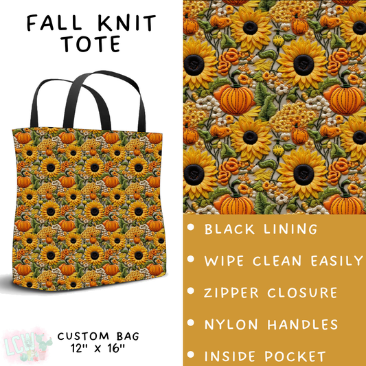 Batch #407 - Fall Fun 2 - Closes 9/4 - ETA mid/late October - Fall Knit Tote