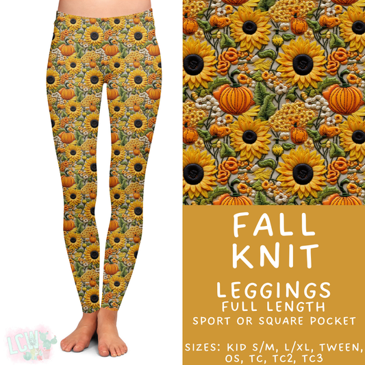 Batch #407 - Fall Fun 2 - Closes 9/4 - ETA mid/late October - Fall Knit Full Length Leggings