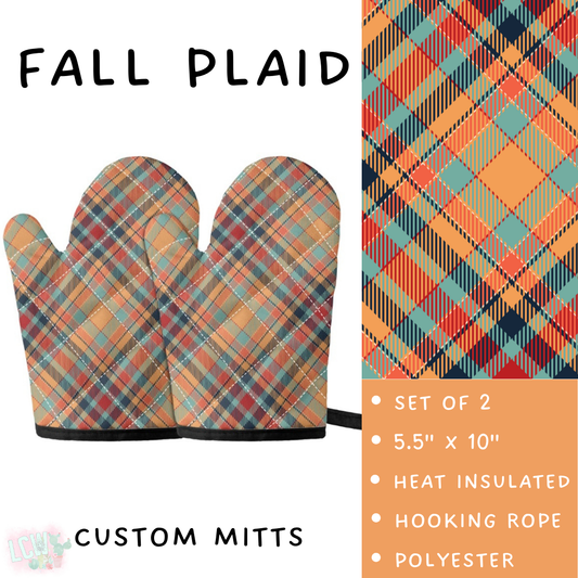 Batch #405 - Oh My Gourd, Let's Bake! - Closes 9/1 - ETA mid/late October - Fall Plaid Oven Mitts