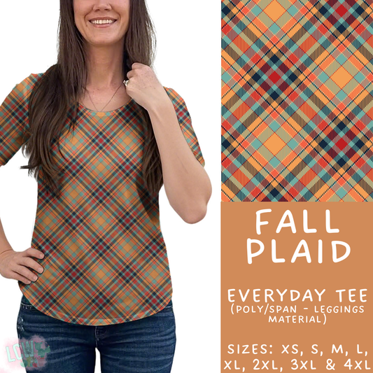 Batch #407 - Fall Fun 2 - Closes 9/4 - ETA mid/late October - Fall Plaid Everyday Tee