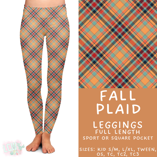 Batch #407 - Fall Fun 2 - Closes 9/4 - ETA mid/late October - Fall Plaid Full Length Leggings