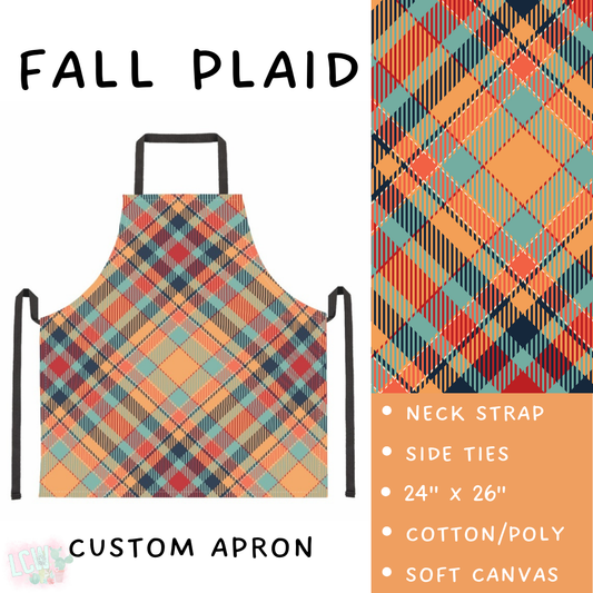 Batch #405 - Oh My Gourd, Let's Bake! - Closes 9/1 - ETA mid/late October - Fall Plaid Apron