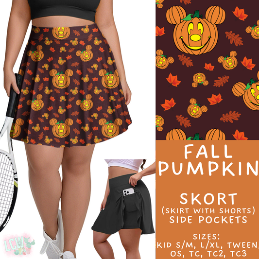Batch #404 - Magical Fall 2 - Closes 8/29 - ETA mid/late October - Fall Pumpkin Skort