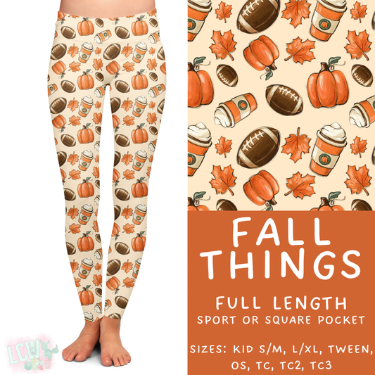 Ready to Ship - Fall Things Full Length Leggings - Sport Pocket OS & Square Pocket TC2