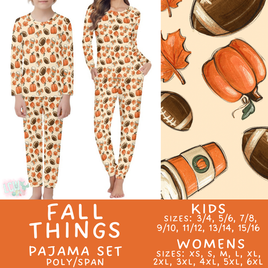 Batch #406 - Fall Family Pajamas - Closes 9/3 - ETA mid/late October -  Fall Things Women's & Kid's Pajama Set