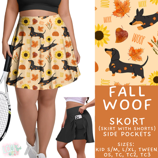 Batch #403 - Hello Fall 2 - Closes 8/28 - ETA mid October - Fall Woof Skort